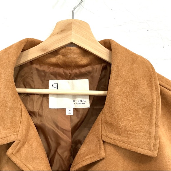 Pilcro Faux Suede Fringe Jacket size 2X - Picture 6 of 8